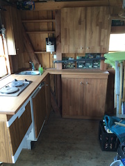 K&uuml;chenecke im Gartenhaus